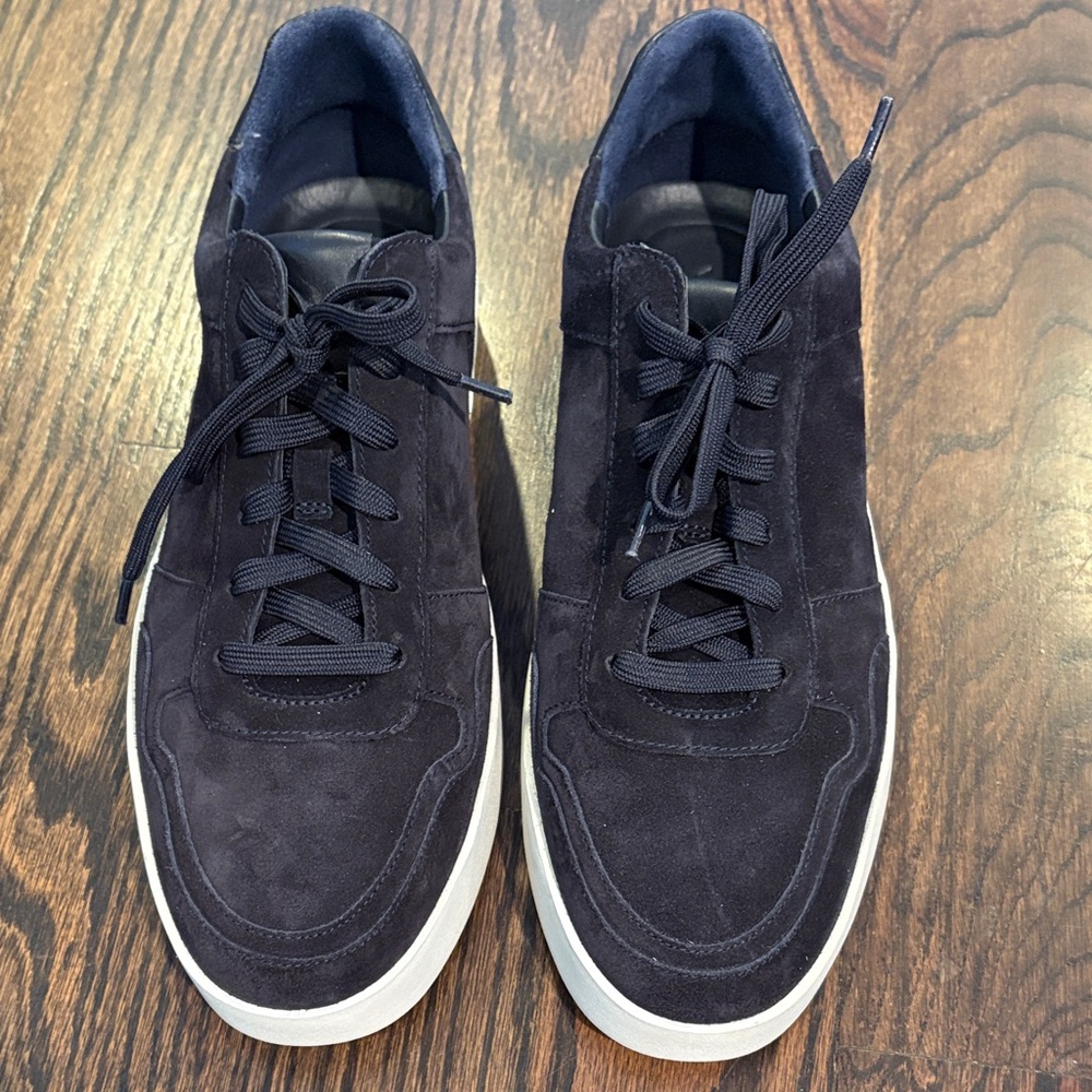 Vince Men's Fulton Black Low Too Suede Sneakers size Us 10 Euro 44